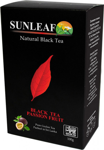 Чай цейлонский черный листовой с маракуйей (Ceylon Black tea Passion Fruit Sunleaf) 100 г — 