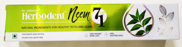 Зубная паста с Нимом 7 Трав без парабена и фтора Хербодент (Neem 7in1 Toothpaste Herbodent) 100 г