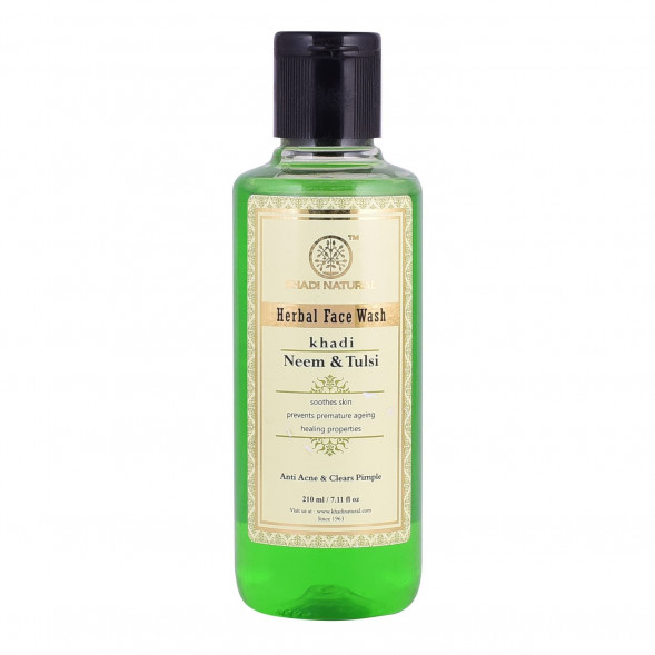 Гель для умывания Ним и Тулси Кхади (Face Wash Neem Tulsi Khadi) 210 мл