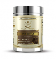 Краска Каштановая для волос травяная Кхади (Herbal Hair Colour Nut Brown Khadi) 150 г