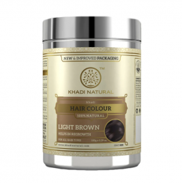 Краска Светло-коричневая для волос травяная Кхади (Herbal Hair Colour Light Brown Khadi) 150 г  