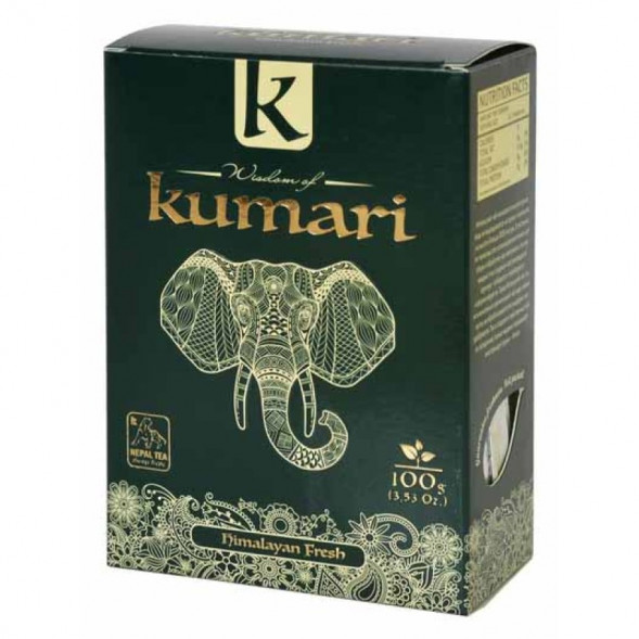 Чай зеленый крупнолистовой непальский Свежесть Гималаев Кумари (Himalayan Fresh Green Tea Wisdom of Kumari) 100 г