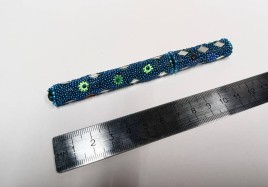 Подарочная ручка в цветочек, синие чернила 12,5 см