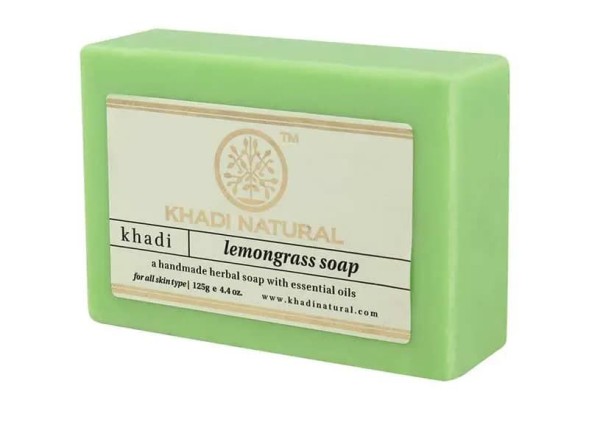 УЦЕНКА! Мыло Лемонграсс Кхади ПОМЯТО (Lemongrass Soap Khadi) 125 г