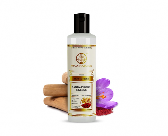 Лосьон Сандал и Шафран Кхади (Herbal Moisturizer Sandalwood Kesar Khadi) 210 мл