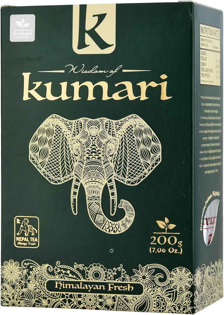 Чай зеленый непальский Свежесть Гималаев Кумари (Himalayan Fresh Green Tea  Wisdom of Kumari) 200 г купить в интернет-магазине Ганга Аюрведа