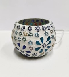 Лампа винтажная электрическая настольная, стекло шар 13 см х 13см 