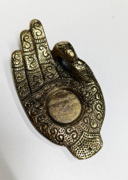 Подставка металлическая рука, бронза