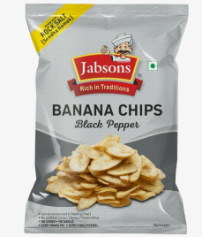 Банановые чипсы с черным перцем (Banana Chips black pepper Jabsons) 150 г