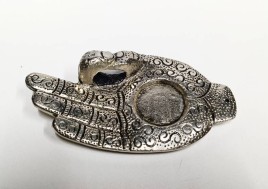 Подставка металлическая рука, серебро