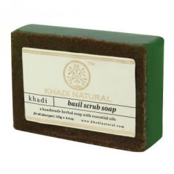Мыло-Скраб Базилик Кхади (Khadi Basil Scrub soap) 125 г