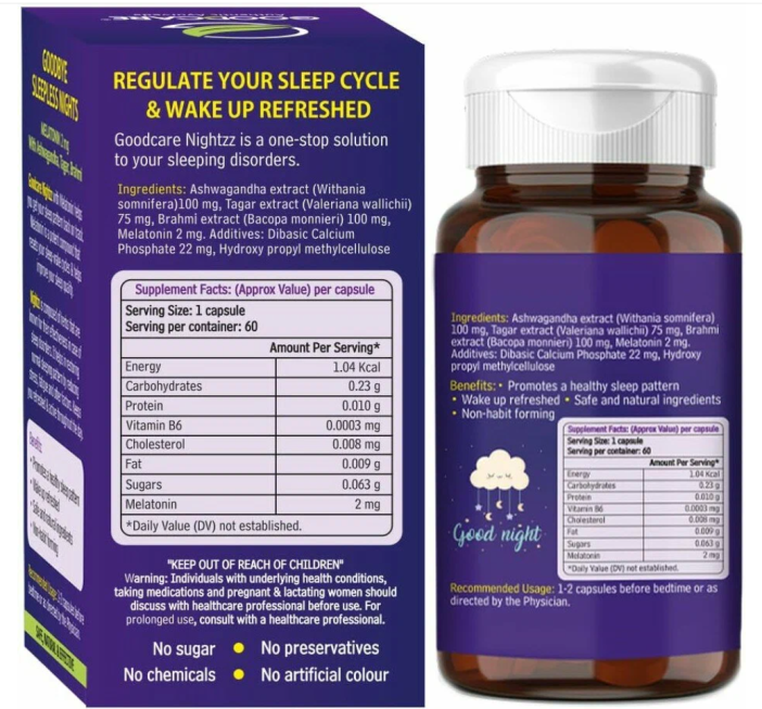 Найтз для сна Бадьянатх (Nightzz Baidyanath) 60 капсул