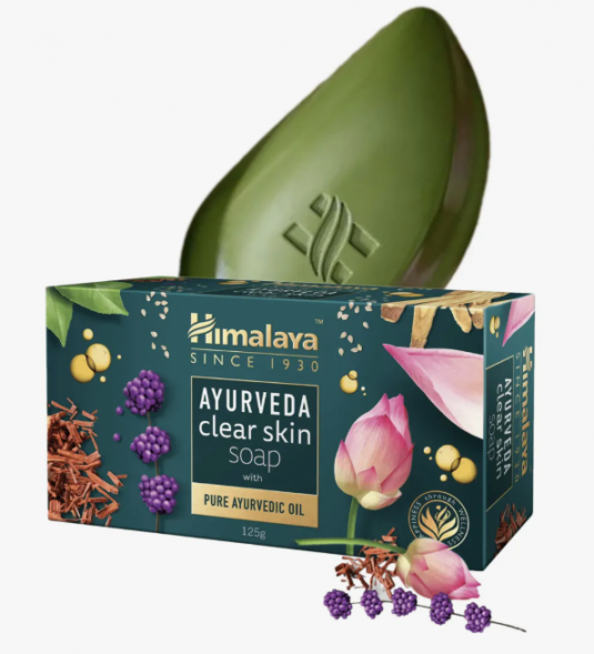 УЦЕНКА! Мыло Аюрведа Чистая кожа ПОМЯТА УПАКОВКА (Ayurveda Clear skin soap Himalaya) 125 г