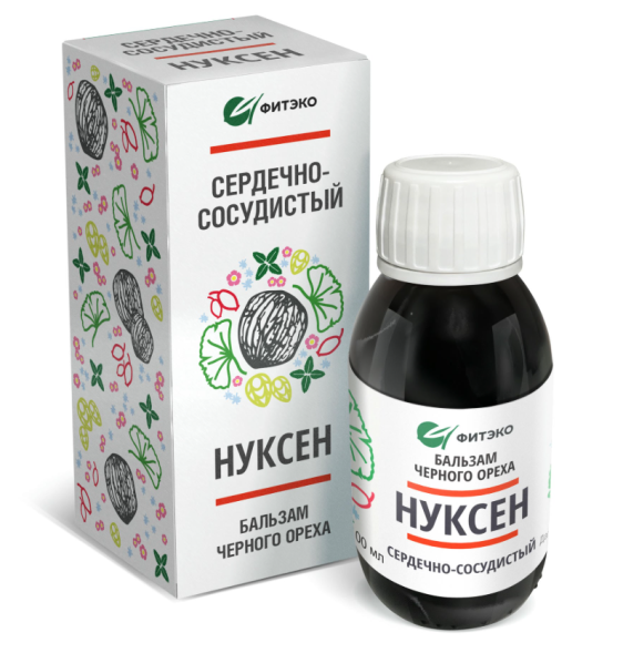 Бальзам Черного Ореха Нуксен Сердечно-сосудистый (Фитэко) 100 мл