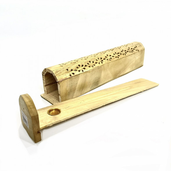 Пенал для благовоний Слоновая кость дерево манго 30 см