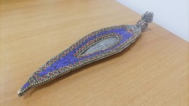 Подставка под благовония лыжа Синяя мозаика металл 22 см