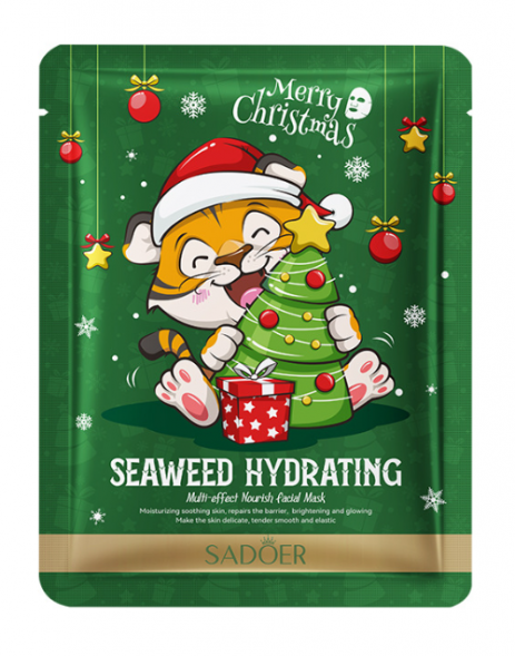 Маска тканевая для лица с водорослями Новогодняя (Merry Christmas Seaweed Hydrating Facial Mask) 25 г