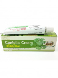 Тайский ранозаживляющий крем против шрамов, растяжек с Центеллой Азиатской (Improves Wound Healing Process Abhaibhubejhr Centella Cream) 10 г