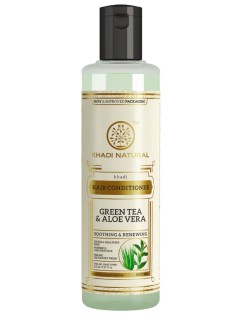 УЦЕНКА! Кондиционер Зеленый чай и Алоэ Вера Кхади СРОК ДО 09.2026 (Conditioner Green Tea Aloe Vera Khadi) 210 мл