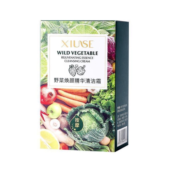 Крем очищающий для лица с омолаживающей эссенцией овощей (Wild vegetable rejuvenating essence cleansing cream Xiuse) 20 стиков по 4 г