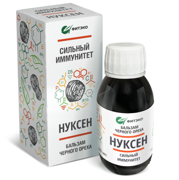 Бальзам Черного Ореха Нуксен Сильный иммунитет (Фитэко) 100 мл