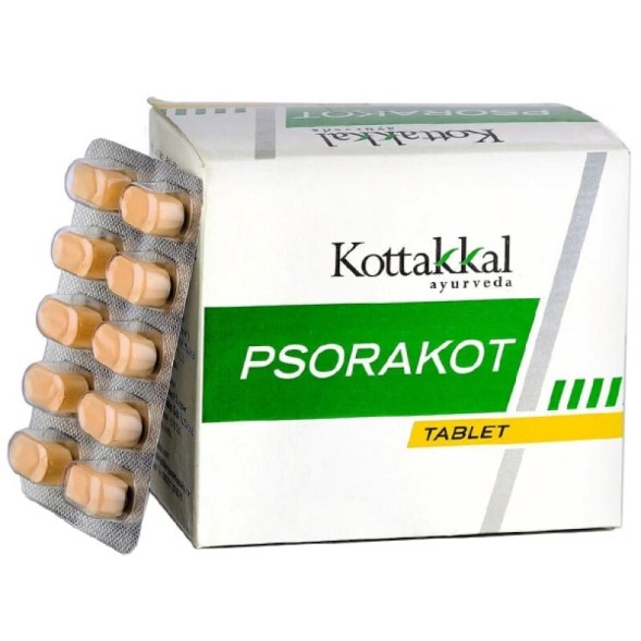 УЦЕНКА! Псоракот от псориаза Коттаккал СРОК ДО 01.2027 (Psorakot tablet Kottakkal) 100 таб 