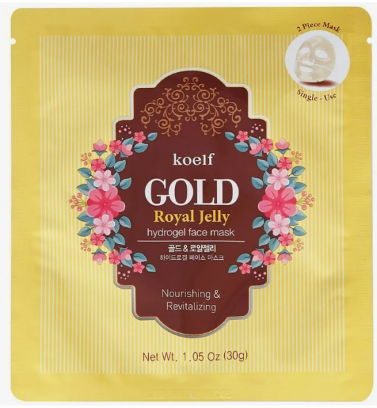 Маска для лица с маточным молочком (Gold Royal Jelly face Mask Koelf) 2 шт 30 г