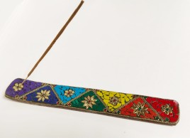 Подставка под благовония лыжа дерево Мозаичная 26 см х 4 см