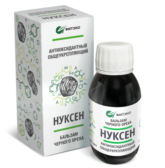 Бальзам Черного Ореха Нуксен Антиоксидантный Общеукрепляющий (Фитэко) 100 мл