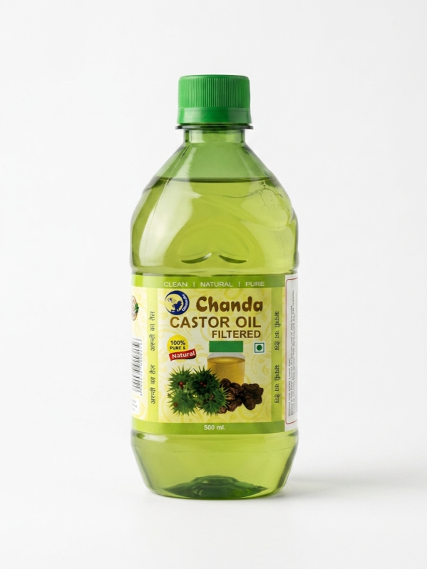 Касторовое масло для волос фильтрованное Чанда (Castor oil filtered Chanda) 500 мл