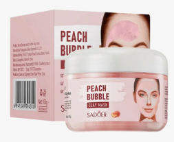 Маска для лица глиняная с персиком (Sadoer Peach Bubble Clay Mask) 100 г