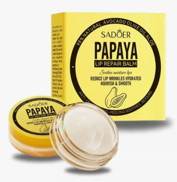 Бальзам для губ увлажняющий с экстрактом папайи (Sadoer Lip Repair Balm Hydrating Papaya) 6 г