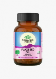 Масло Льняное в капсулах Органик Индия (Flaxseed Oil Organic India) 60 капсул