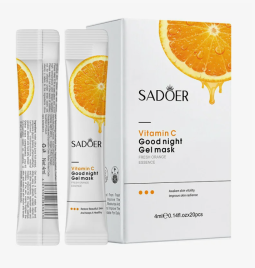 Маска гелевая перед сном для лица с витамином С в стиках (Sadoer Vitamin C Good night Gel mask) 4 г х 20 шт