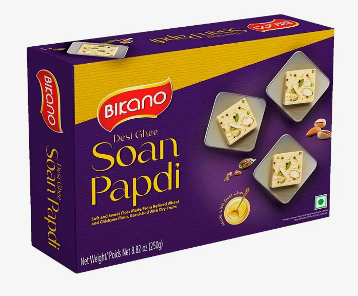 Сладкая нежная халва Соан Папди с маслом Гхи (Soan Papdi Desi Ghee Bikano) 250 г