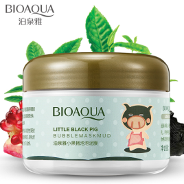 Маска для лица пузырьковая кислородная с глиной (Bioaqua Little Black Pig Bubble mask Mud) 100 г