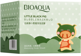 Маска для лица пузырьковая кислородная с глиной (Bioaqua Little Black Pig Bubble mask Mud) 100 г