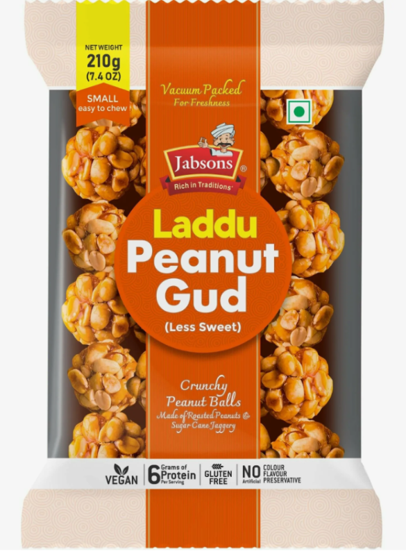 Арахисовые козинаки Ладду (Laddu Peanut Gud Jabsons) 210 г