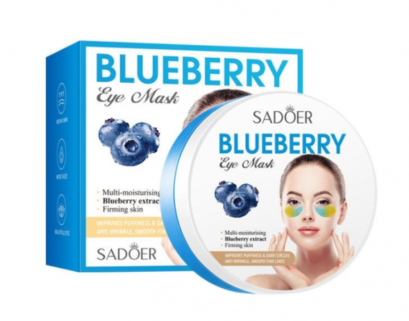 Патчи с черникой для кожи вокруг глаз (Eye Mask Blueberry Sadoer) 80 г (60 шт)