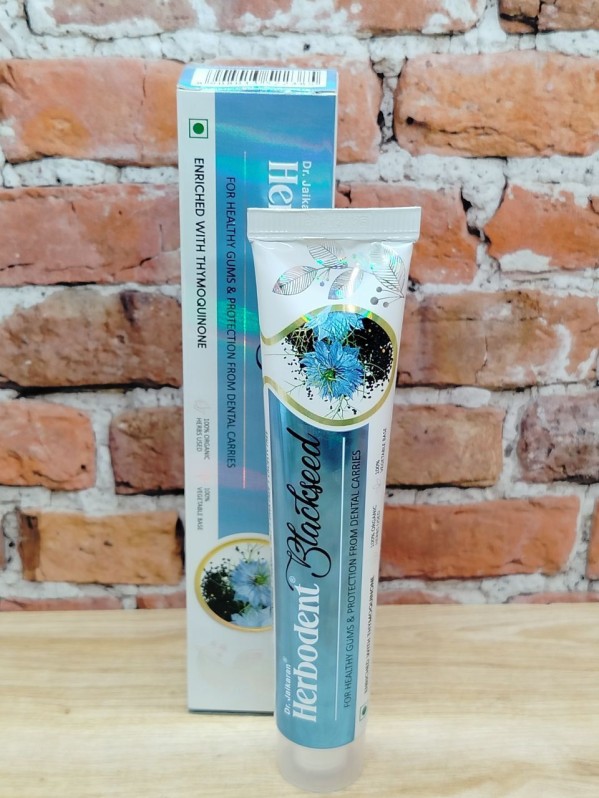 Зубная паста с черным тмином без фтора и парабенов Хербодент (Blackseed Toothpaste Herbodent) 185 г