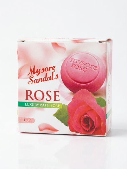 УЦЕНКА! Мыло с розой сандаловое Майсор ПОМЯТА КОРОБКА (Mysore Sandal&amp;#039;s Rose Luxury Bath Soap Karnataka) 150 г