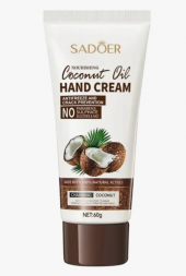 Крем для рук с кокосовым маслом (Coconut oil hand cream Sadoer) 60 г