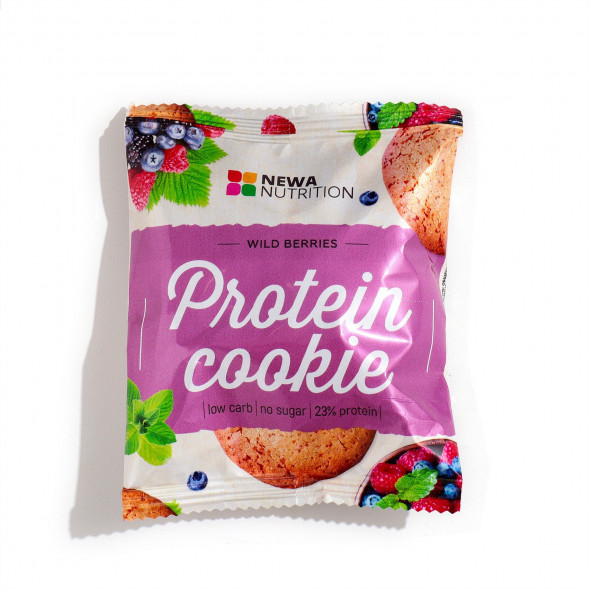 Печенье протеиновое Ягодный микс БЕЗ САХАРА (Newa Nutrition Wild Berries Protein Cookie) 40 г