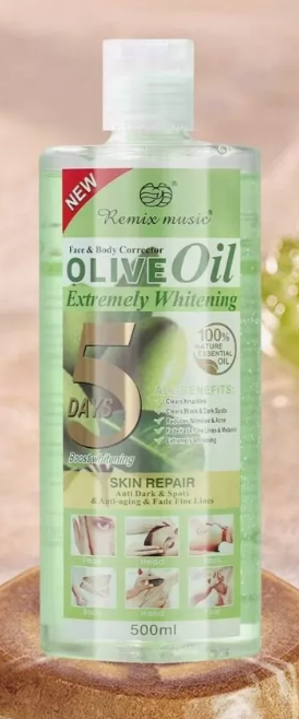 Масло массажное Олива для лица и тела (Remix Music Whitening Olive Oil) 500 мл