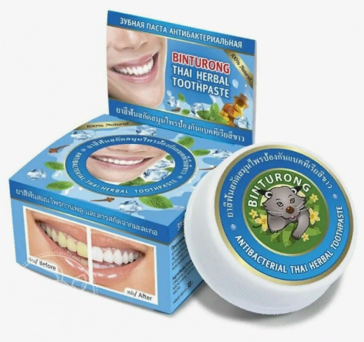 Зубная паста антибактериальная (Binturong Antibacterial Thai  Herbal Toothpaste) 33 г — 