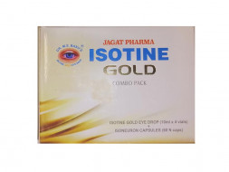 Комплекс для глаз Айсотин Голд (Isotine Gold Jagat Pharma) 4 х 10 мл и 60 капсул