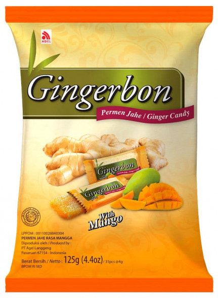 Имбирные конфеты с манго Джинджербон (Gingerbon Mango) 125г
