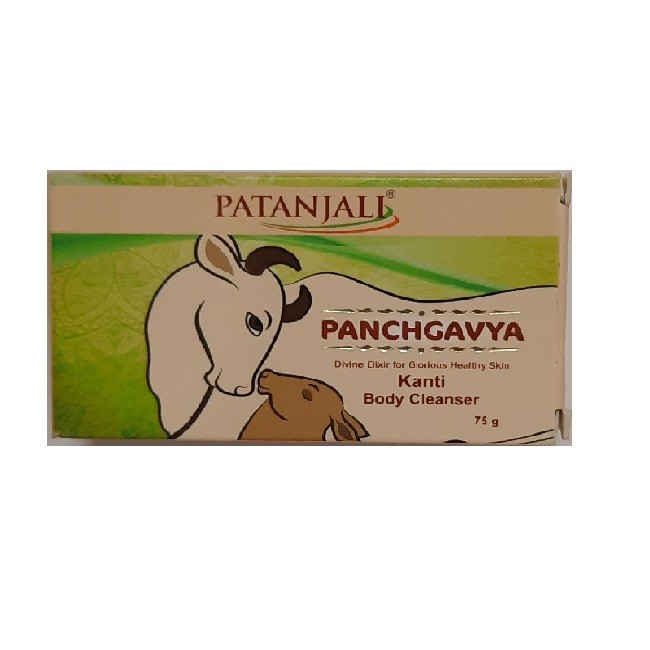Мыло травяное в коробочке Панчагавья Патанджали (Panchgavya Kanti Body Cleanser Soap Patanjali) 75 г