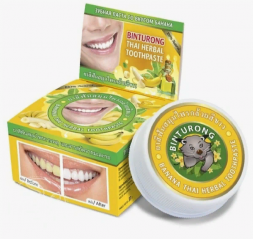 Зубная тайская паста c экстрактом банана (Binturong Banana Thai Herbal Toothpaste) 33 г