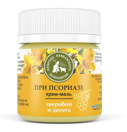 Крем-мазь При псориазе с экстрактом зверобоя и дегтем (Природа кавказского долголетия) 40 мл